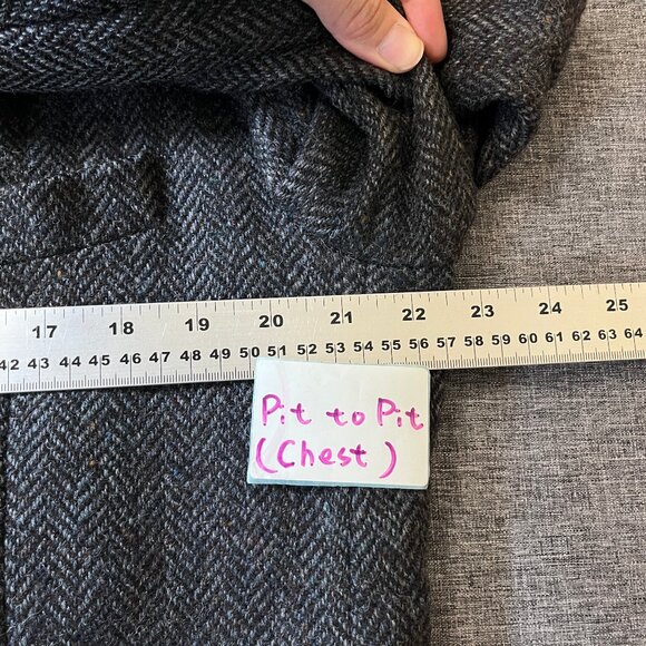 Donegal Tweed Ireland Wool Herringbone Sport Coat Blazer - Men's EU 54L / US 44L - Picture 12 of 16